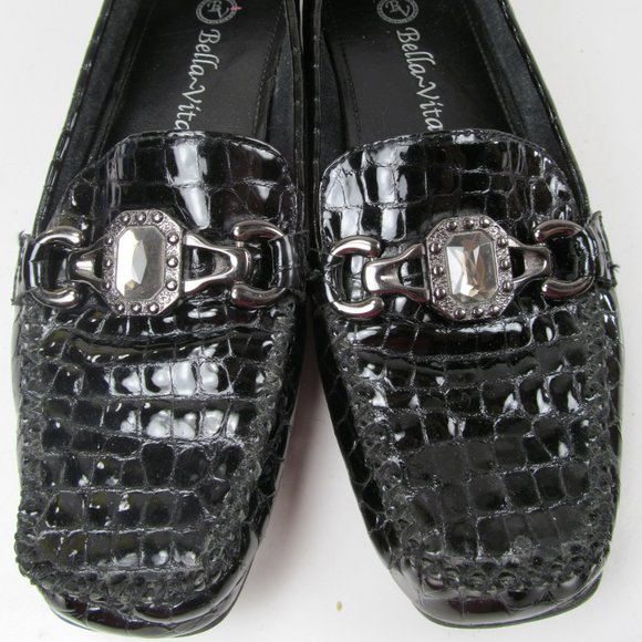 Bella Vita Croc Embossed Driving Loafers Womens 7. - Picture 2 of 8